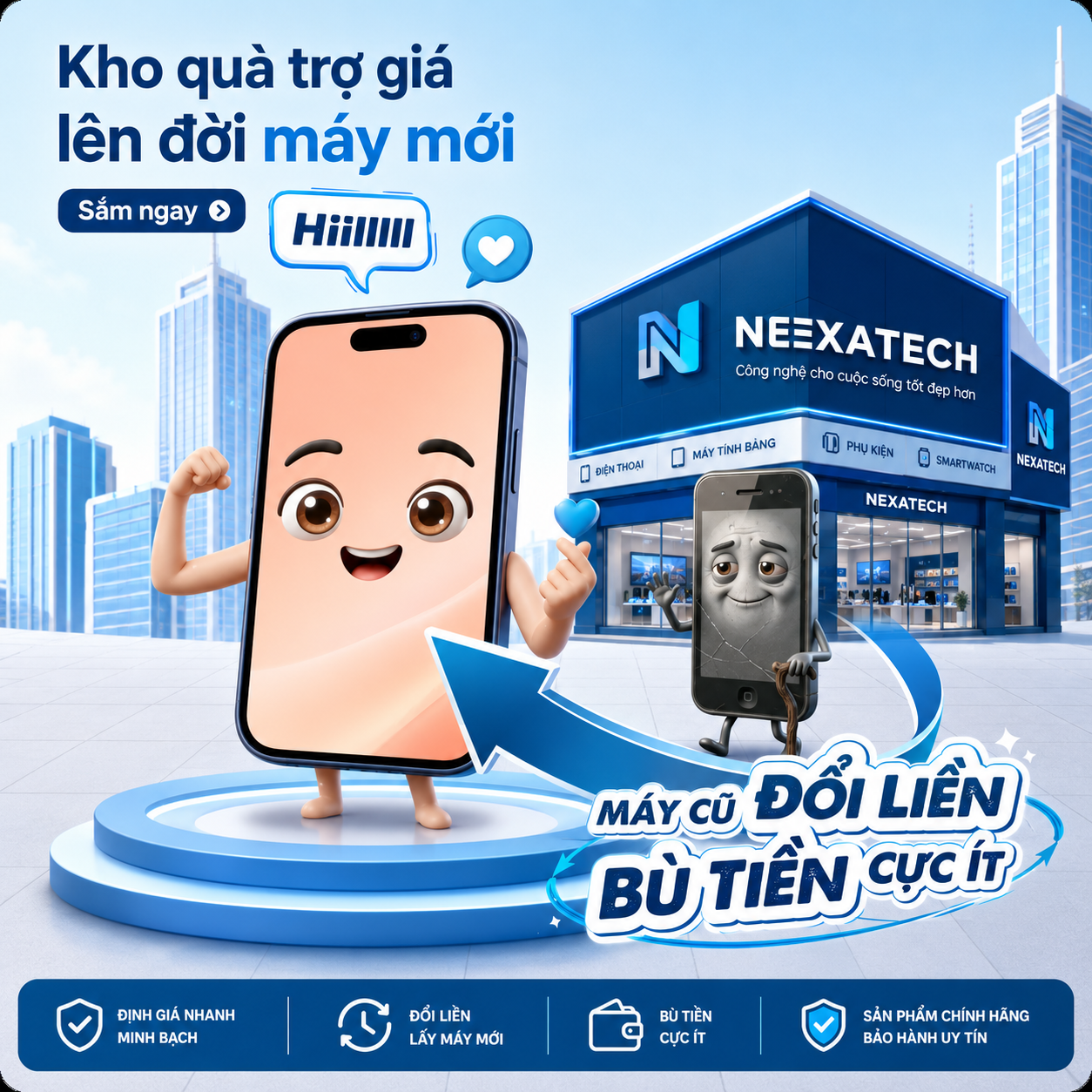 Kho quà trợ giá lên đời máy mới